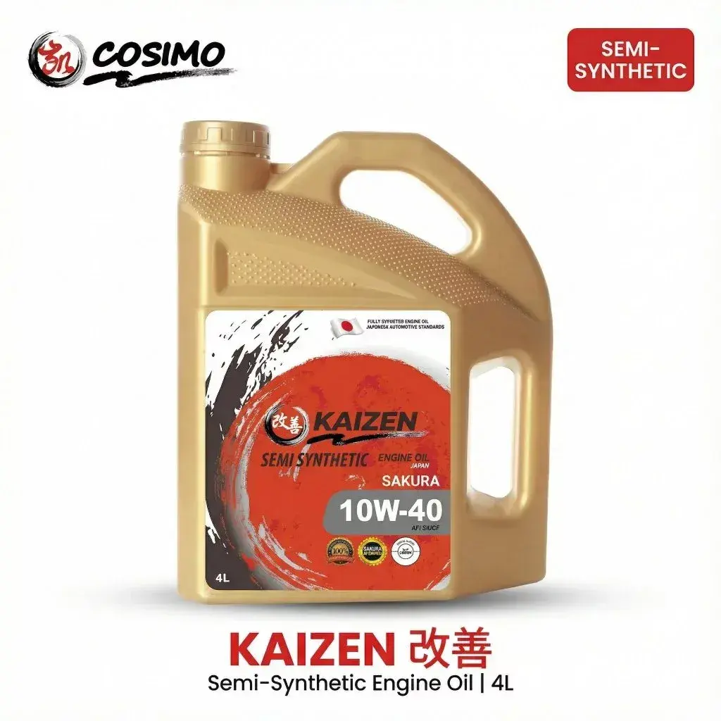 Cosimo COSIMO KAIZEN 10W-40 Semi-Synthetic Engine Oil (4L) - Sakura Series Premium Japanese Lubricant Engine Oil